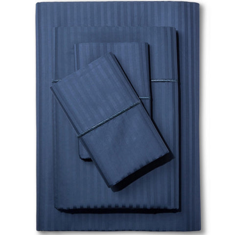 Feather & Stitch box front view showing the queen sheet set and neat packaging benefit