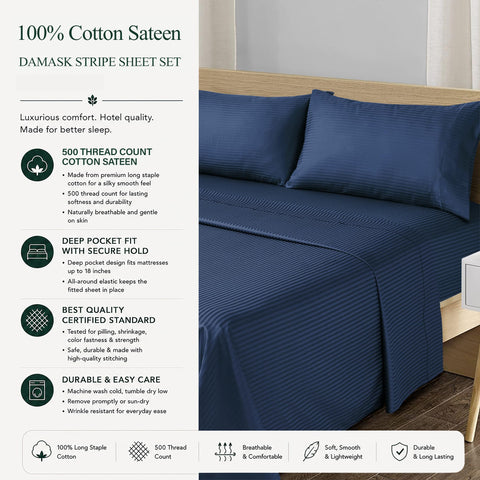 Feather & Stitch sheets styled on a made bed to illustrate luxurious bedroom presentation