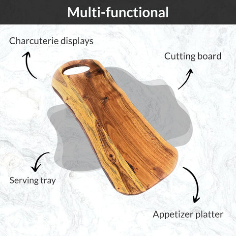 Featherlee board on dining table in lifestyle setting for elevated hosting benefit