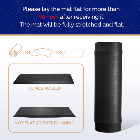 FEATOL mat in kitchen lifestyle scene delivering long-term standing comfort