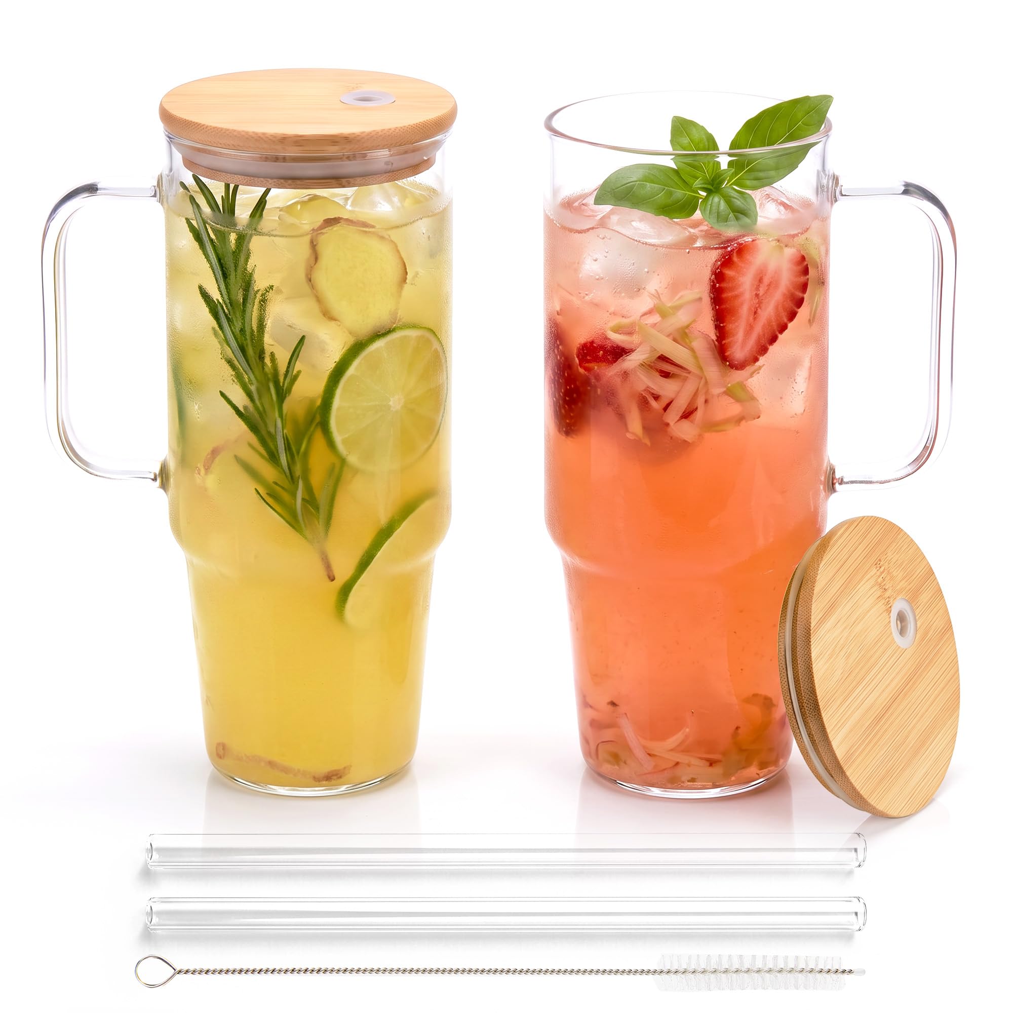 FECBK front view of two tumblers showing packaging and contents benefit durable set