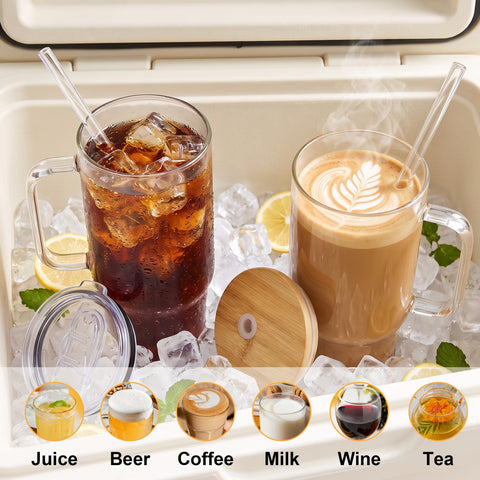 FECBK reusable straw inserted in lid showing tidy fit and convenient sipping