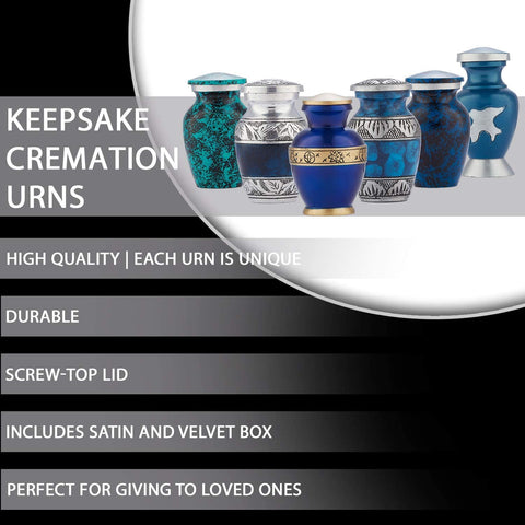 Fedmax velvet box open with urns inside offering protective presentation
