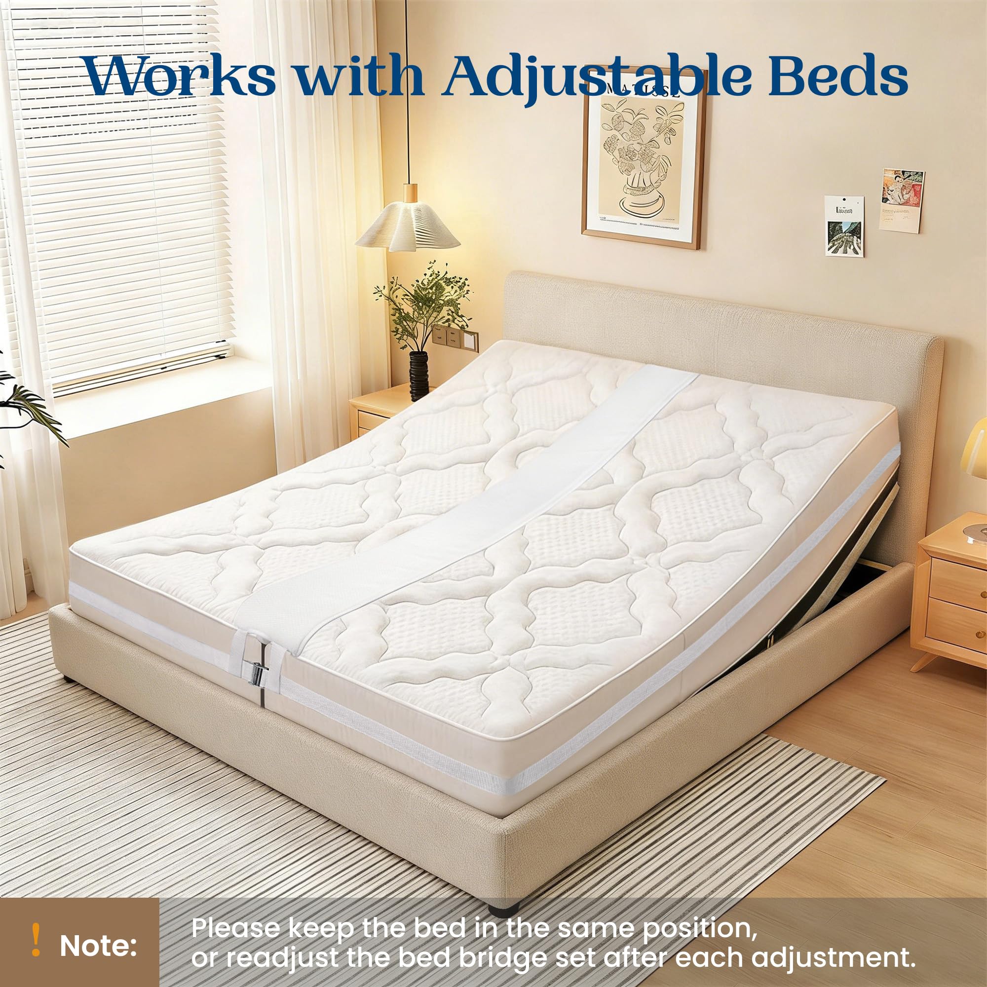 FeelAtHome bed in use with couple enjoying a unified king-size surface