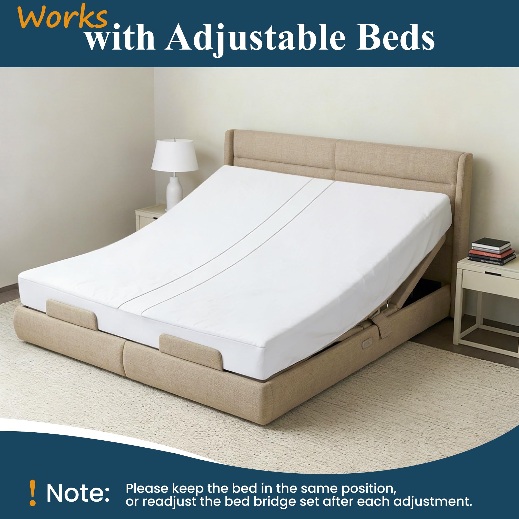 FeelAtHome combined twin to king top view demonstrating smooth sleep surface