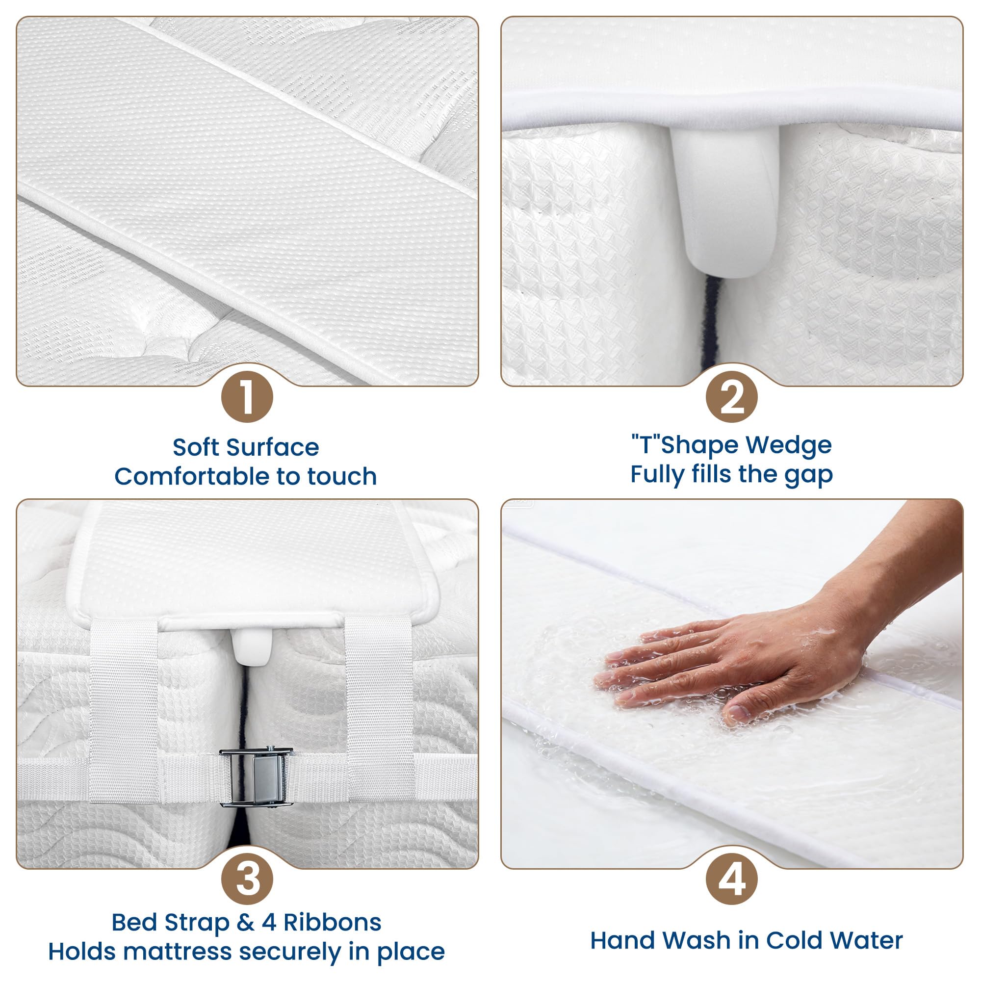 FeelAtHome adjustable strap buckle detail for secure mattress anchoring