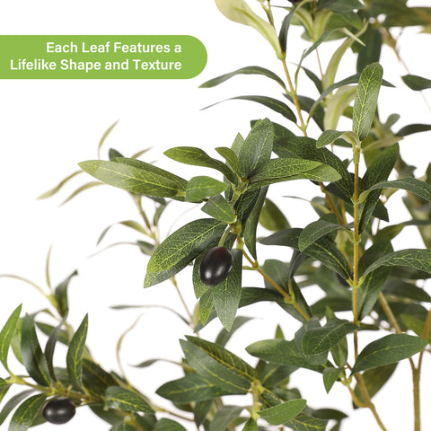 FEELEAD close-up of olive leaves highlighting lifelike texture and natural color benefit
