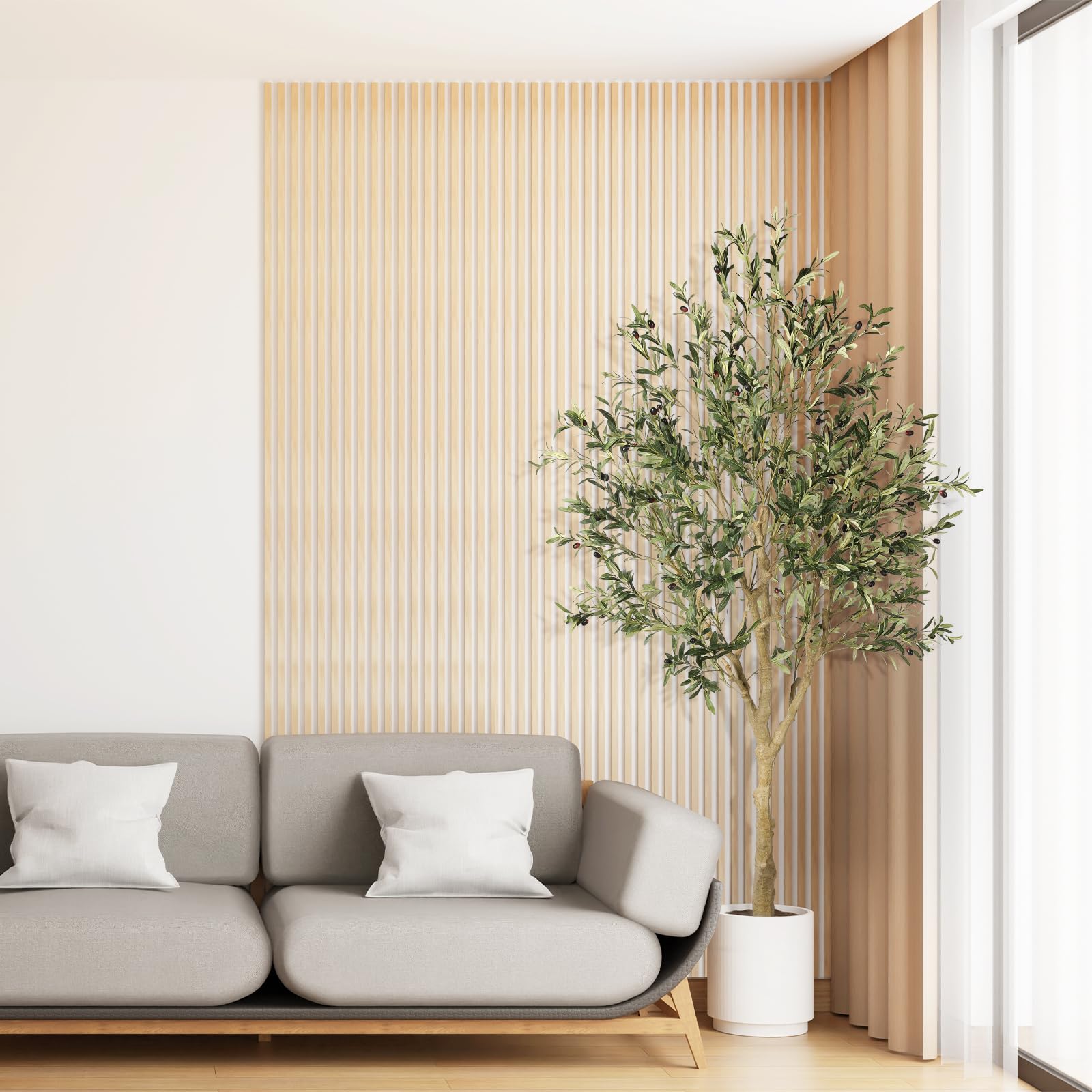 FEELEAD styled in entryway adding warmth and low-maintenance greenery