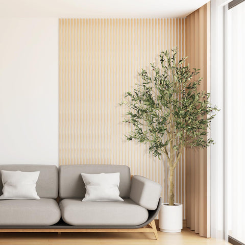 FEELEAD styled in entryway adding warmth and low-maintenance greenery