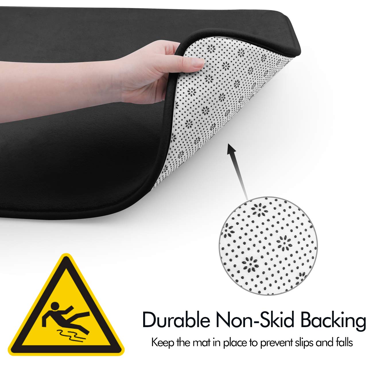 FEELSO mat placed by shower demonstrating water pickup and comfort