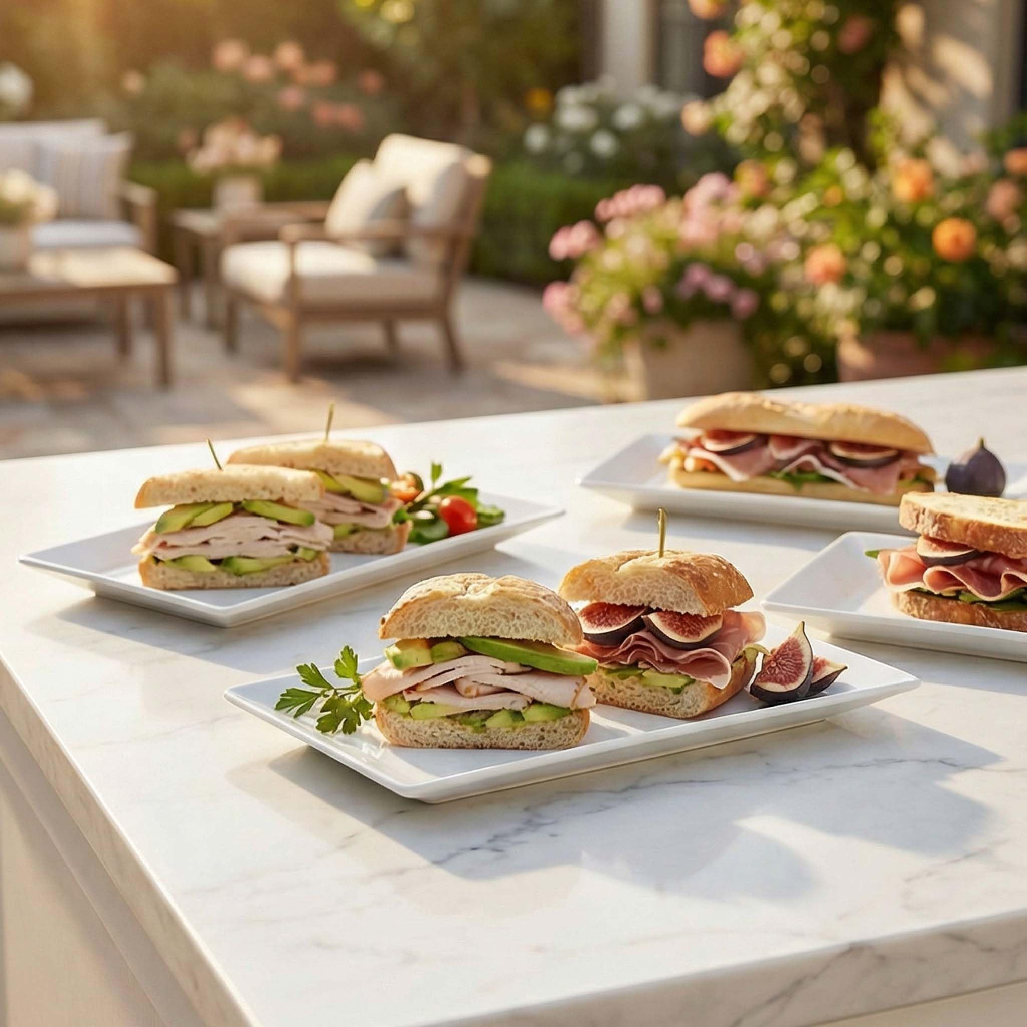 Feenmai platter with sushi arranged to showcase serving capacity and elegant display
