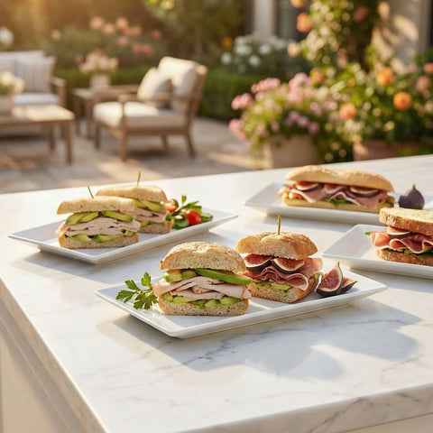 Feenmai platter with sushi arranged to showcase serving capacity and elegant display