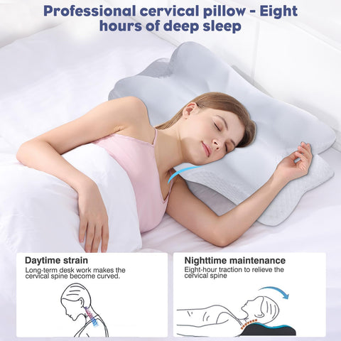 FEICO low-profile edge supporting a stomach sleeper for gentler neck angle