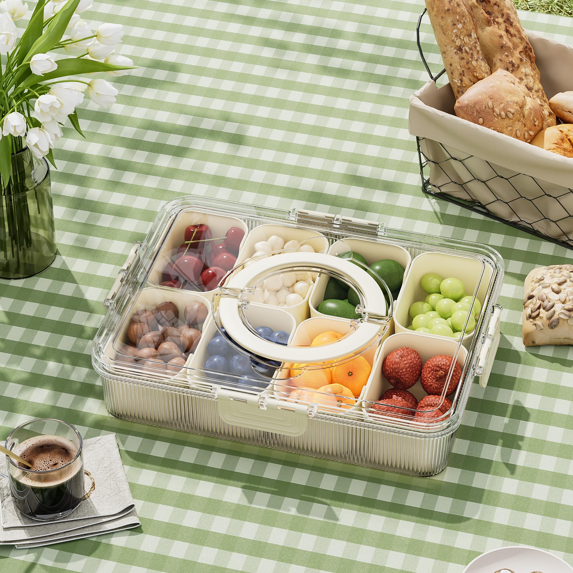 FEIOOD stacked in fridge showing space-saving organization benefit