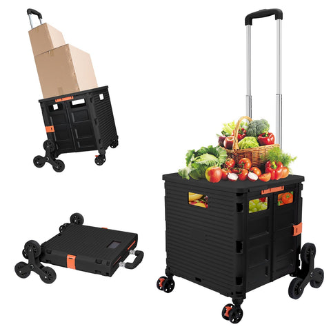 FELICON front view of cart showing box and handle for easy transport