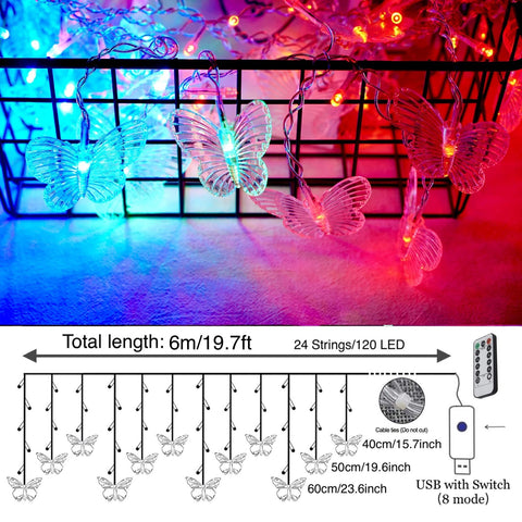 FELISHINE close-up of butterfly LED detail highlighting colorful glow and design