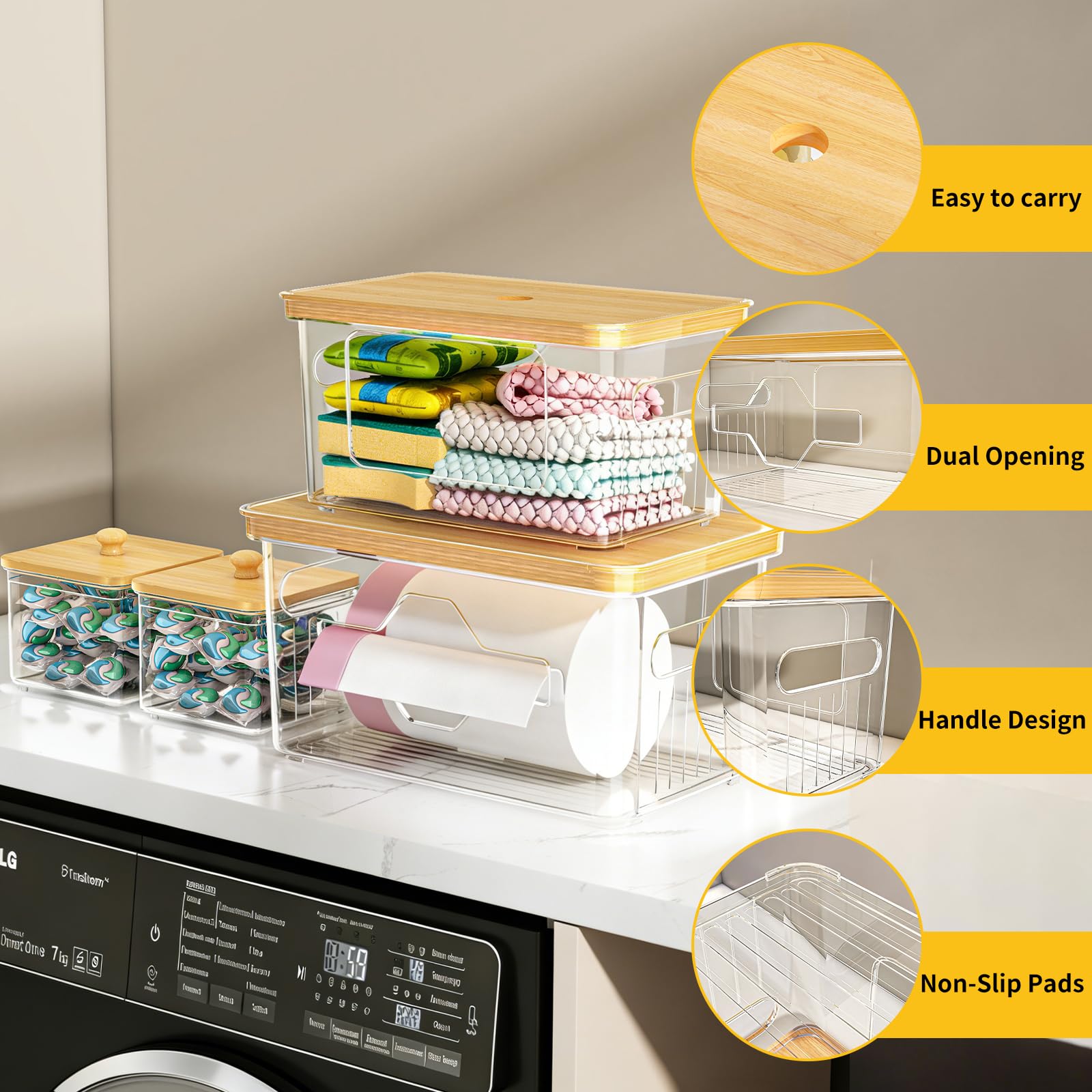 FELIZHOUSE transparent anti-slip pad close-up for secure stability