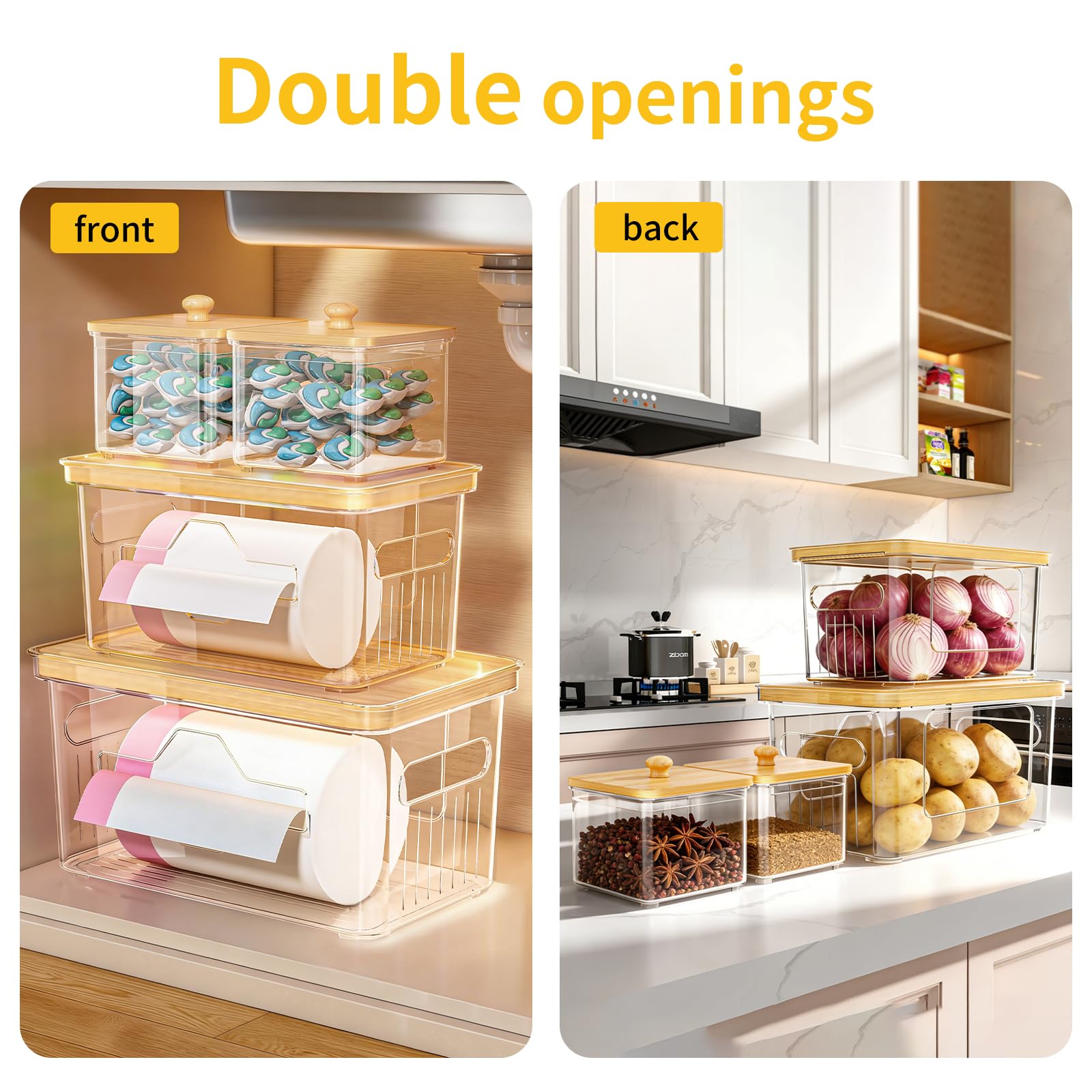 FELIZHOUSE stacked units under sink saving cabinet space and clutter