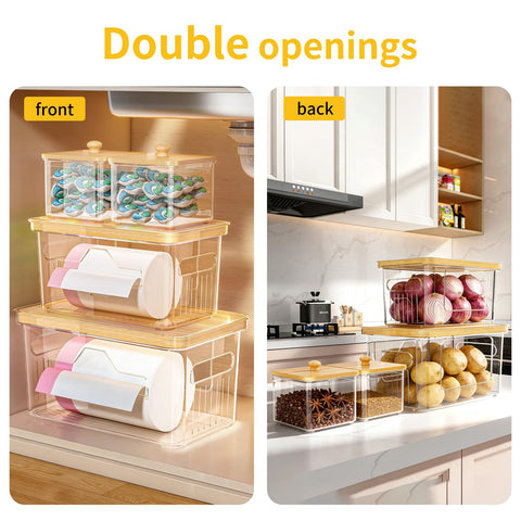 FELIZHOUSE stacked units under sink saving cabinet space and clutter