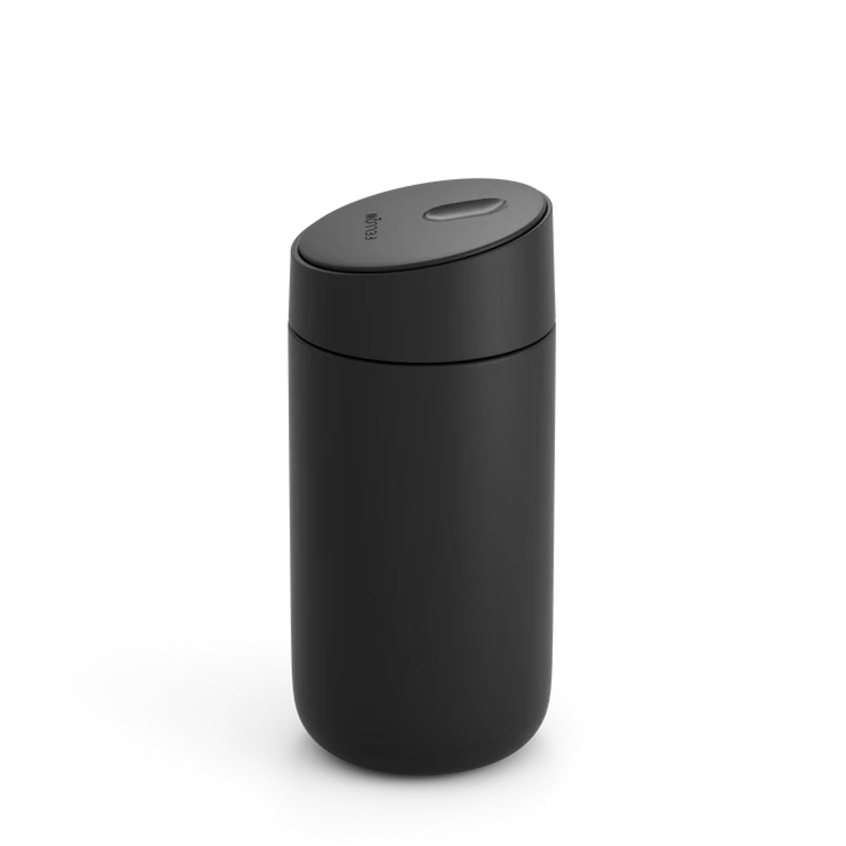 Fellow Carter front view showing sleek mug and slim profile for portability
