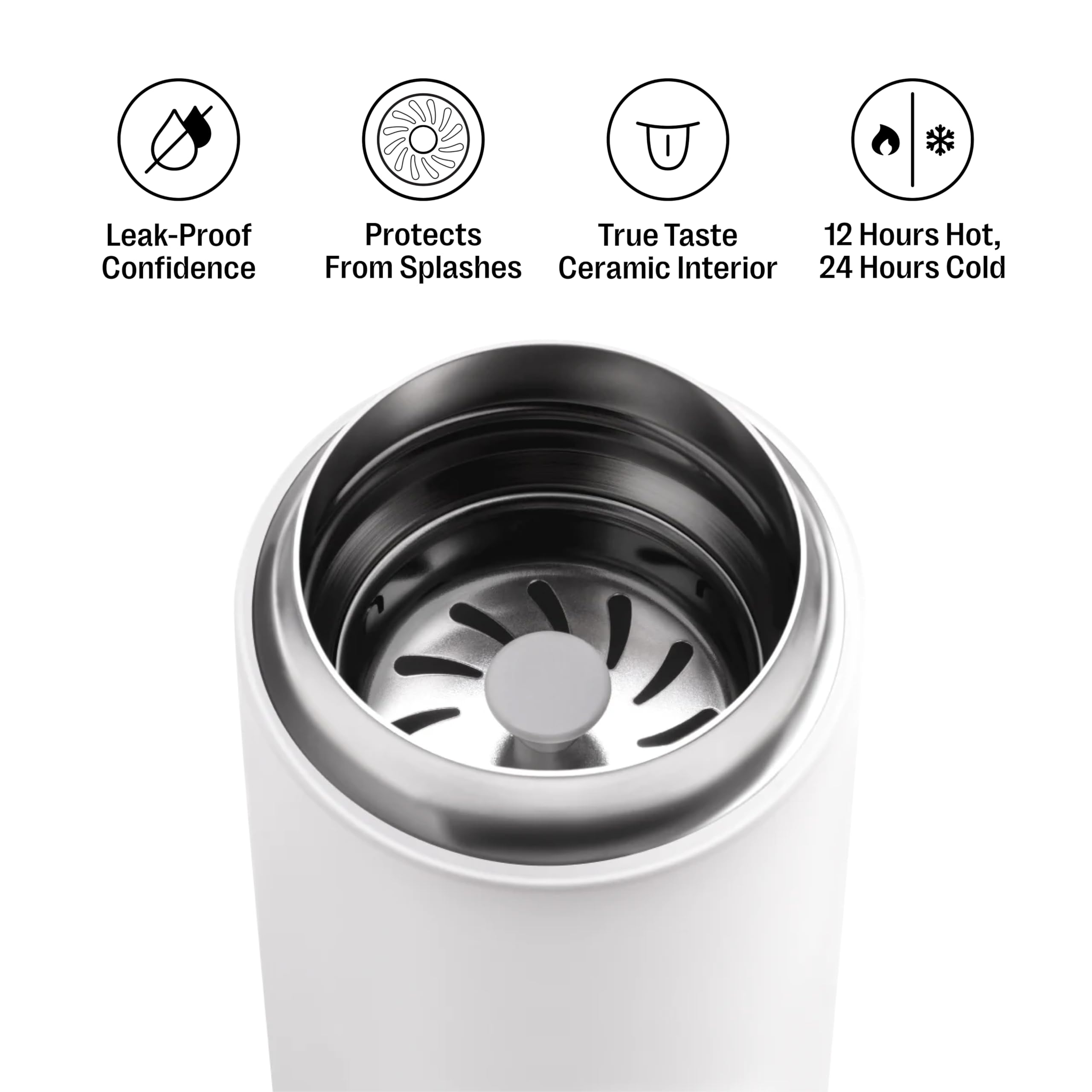 Fellow Carter Move ceramic-lined interior close-up preserving true coffee flavor