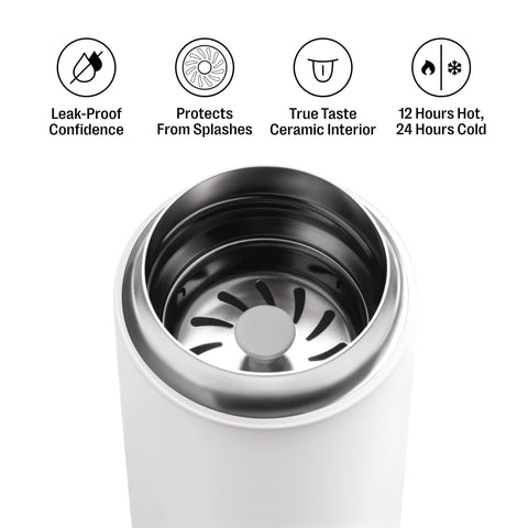 Fellow Carter Move ceramic-lined interior close-up preserving true coffee flavor