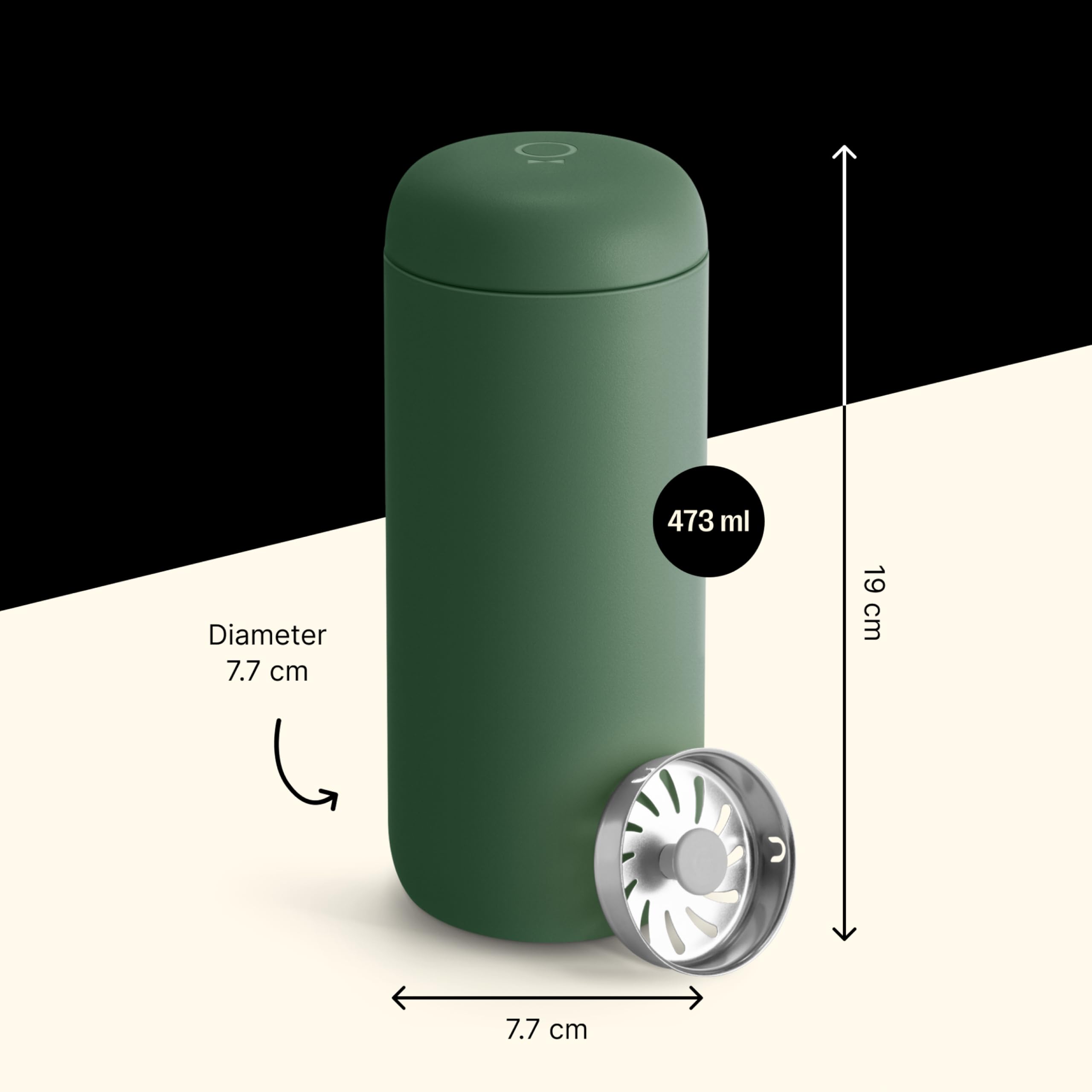 Fellow Carter Move leak-proof lid detail with twist lock preventing spills