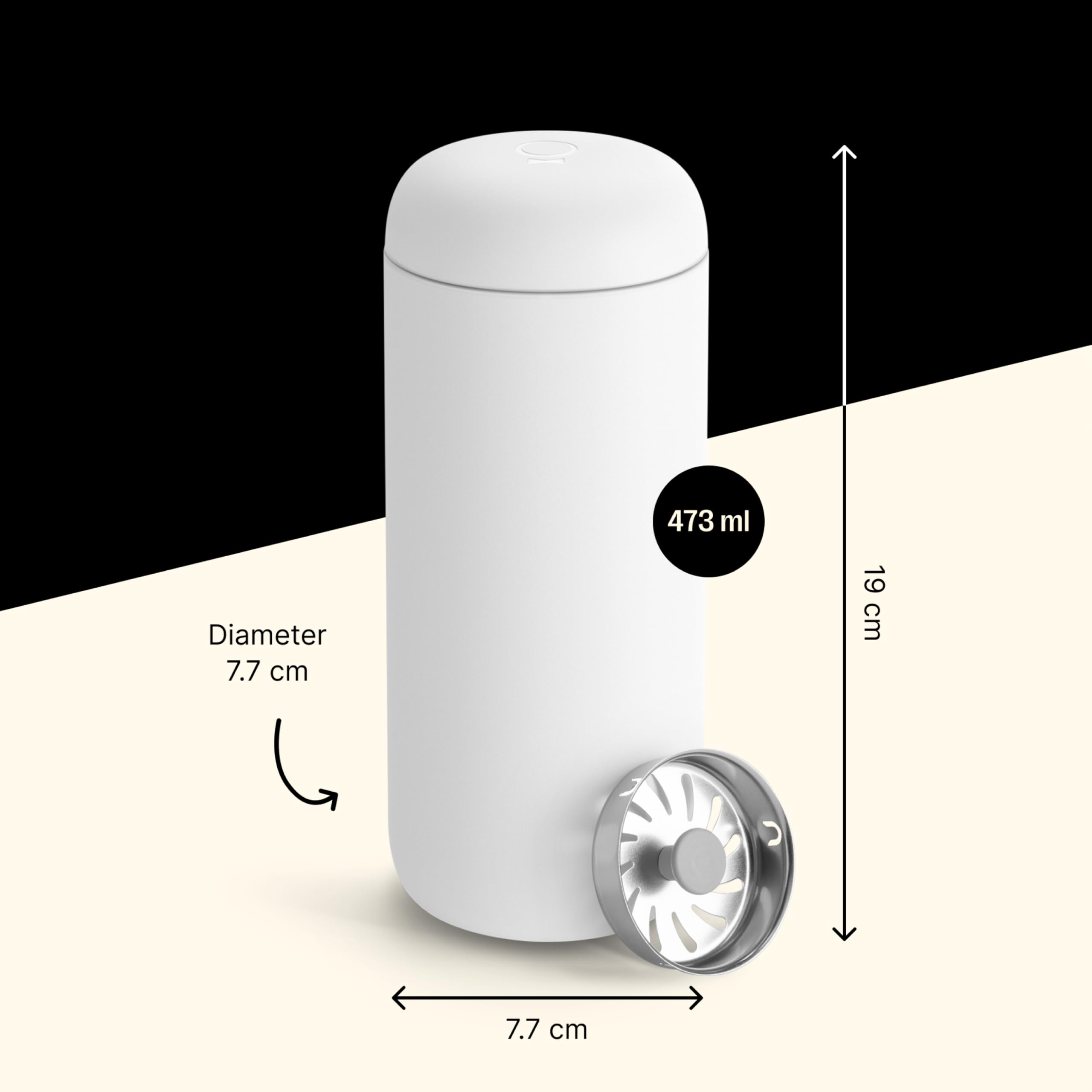 Fellow Carter Move leak-proof lid detail showing twist lock for spill protection benefit