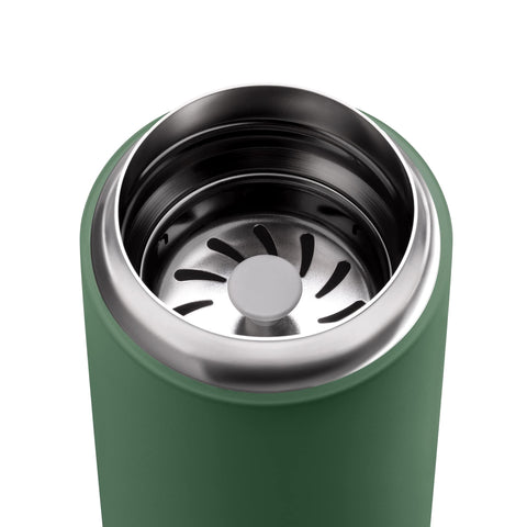 Fellow Carter Move with splash guard removed demonstrating stable open-sip use