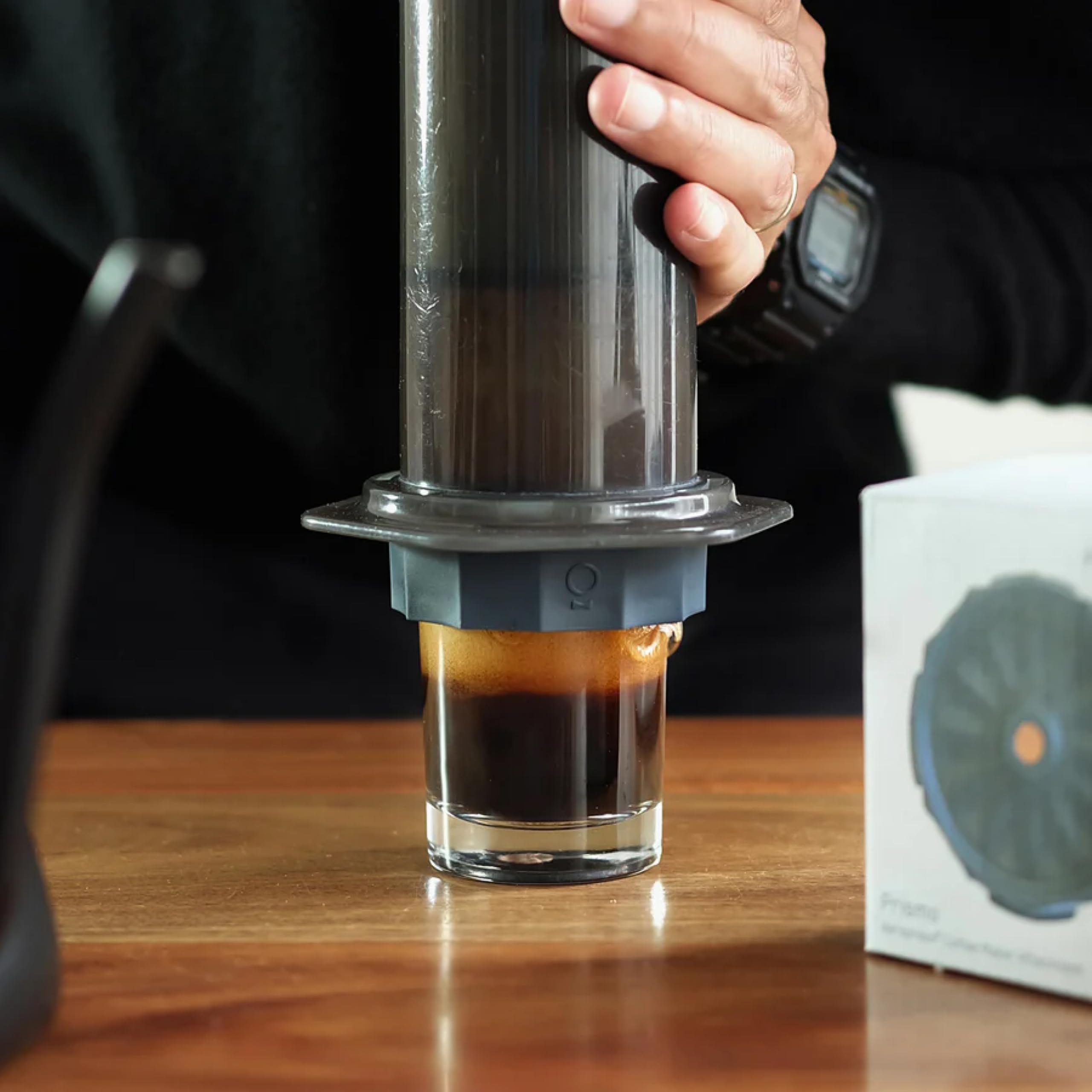 Fellow Prismo stainless steel filter close-up for consistent extraction