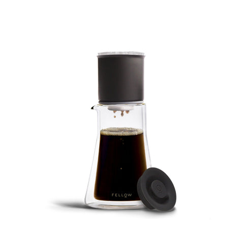 Fellow Stagg front packaging showing complete plastic-free pour-over kit benefit