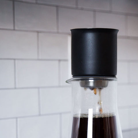 Fellow Stagg set in kitchen lifestyle scene showing stylish, compact usability