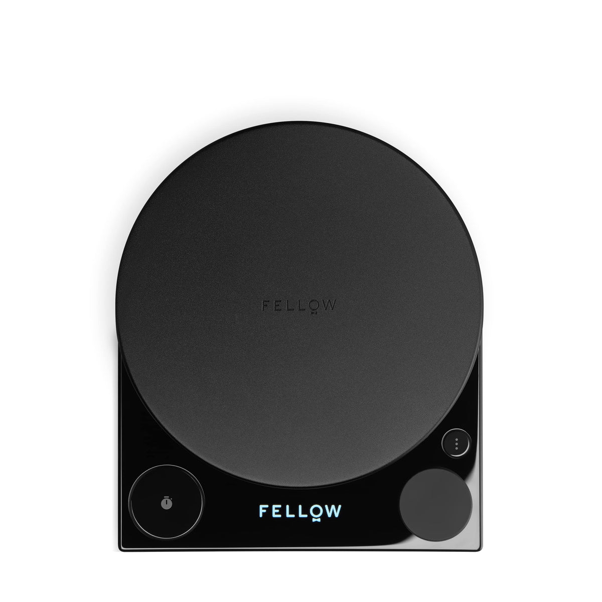 Fellow Tally Pro front view showing sleek glass top and display, precise brewing benefit