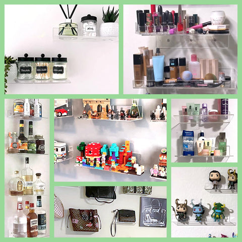 FEMELI shelf bathroom display showing tidy storage and moisture-resistant benefit