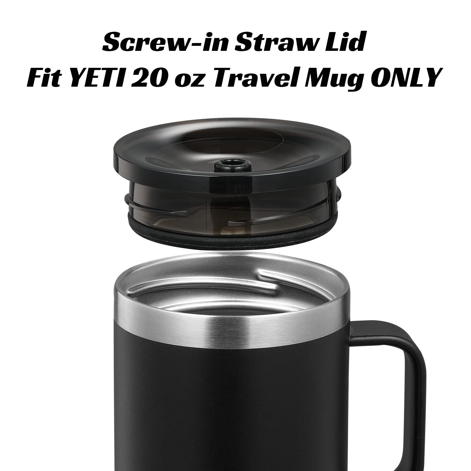 FEN1X lid with straw next to hand for scale showing compatibility and size