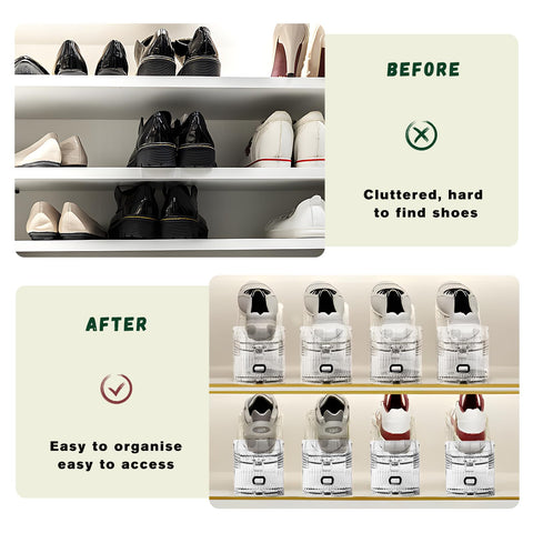 FENRUNXU lifestyle image in an entryway showcasing neat, easy-to-reach footwear