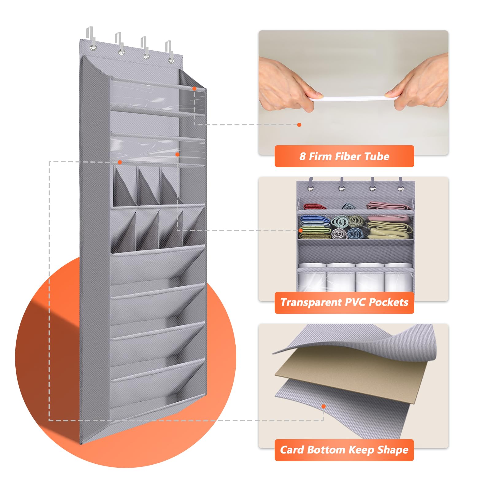 FENTEC hung on bedroom door showing tidy space-saving benefit
