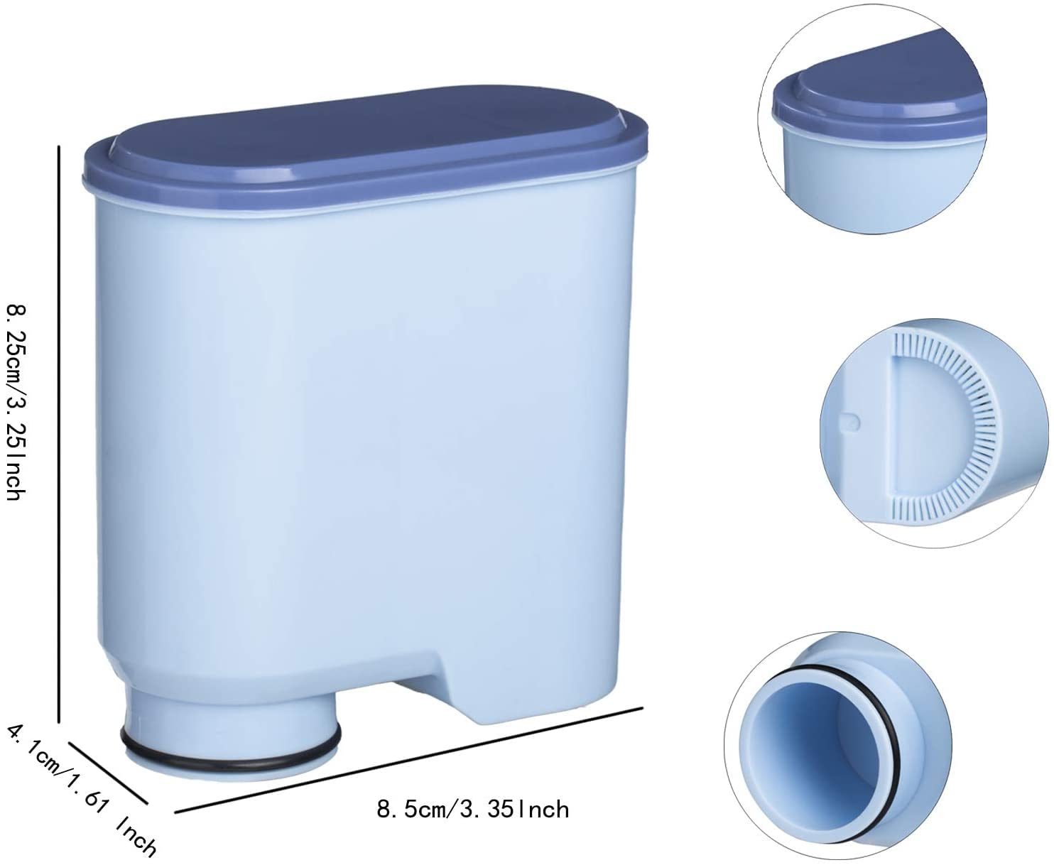 Fenxixdy filter close-up revealing activated carbon and mesh, highlights filtration quality