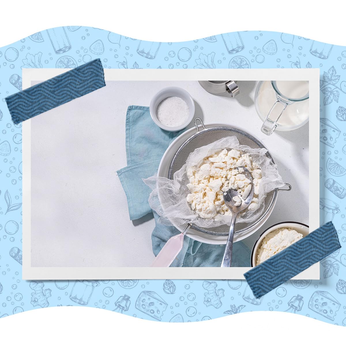 Fermentaholics recipe booklet open showing step-by-step guides for cheeses