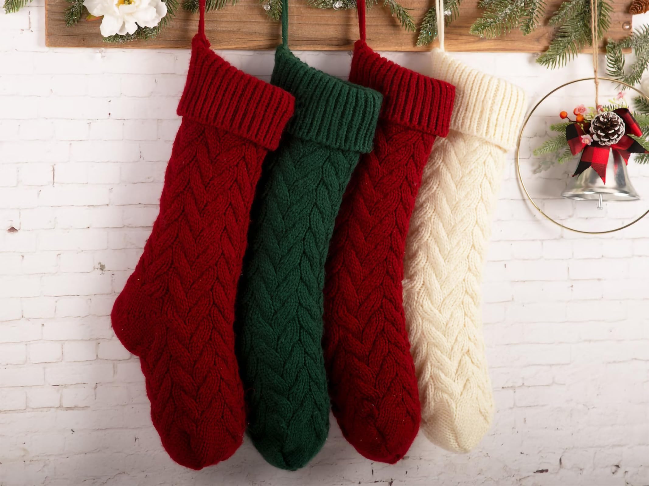Fesciory stocking filled with small gifts showing generous interior capacity