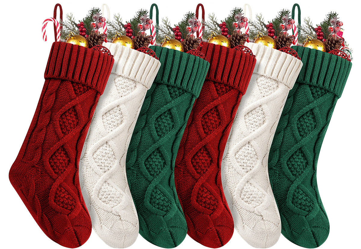Fesciory front view of six-pack stockings showing colors and neat arrangement