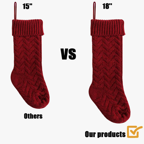 Fesciory stockings in cozy living room scene showing styled holiday decor
