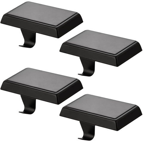 Festanlee front view of four black stocking holders showing clean design and durability