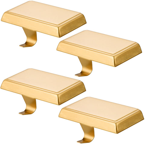 Festanlee gold stocking holders front view showing polished finish and stability