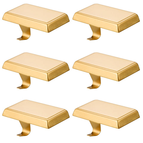 Festanlee gold stocking holder front view showing elegant finish and sturdy base benefit