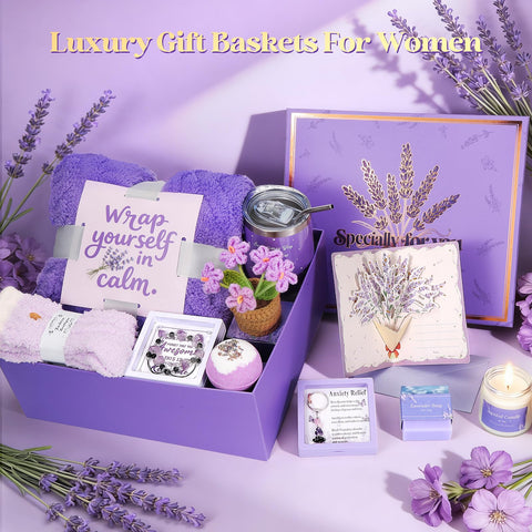 Fesveoke scented lavender candle lit to create calming mood and gentle aroma