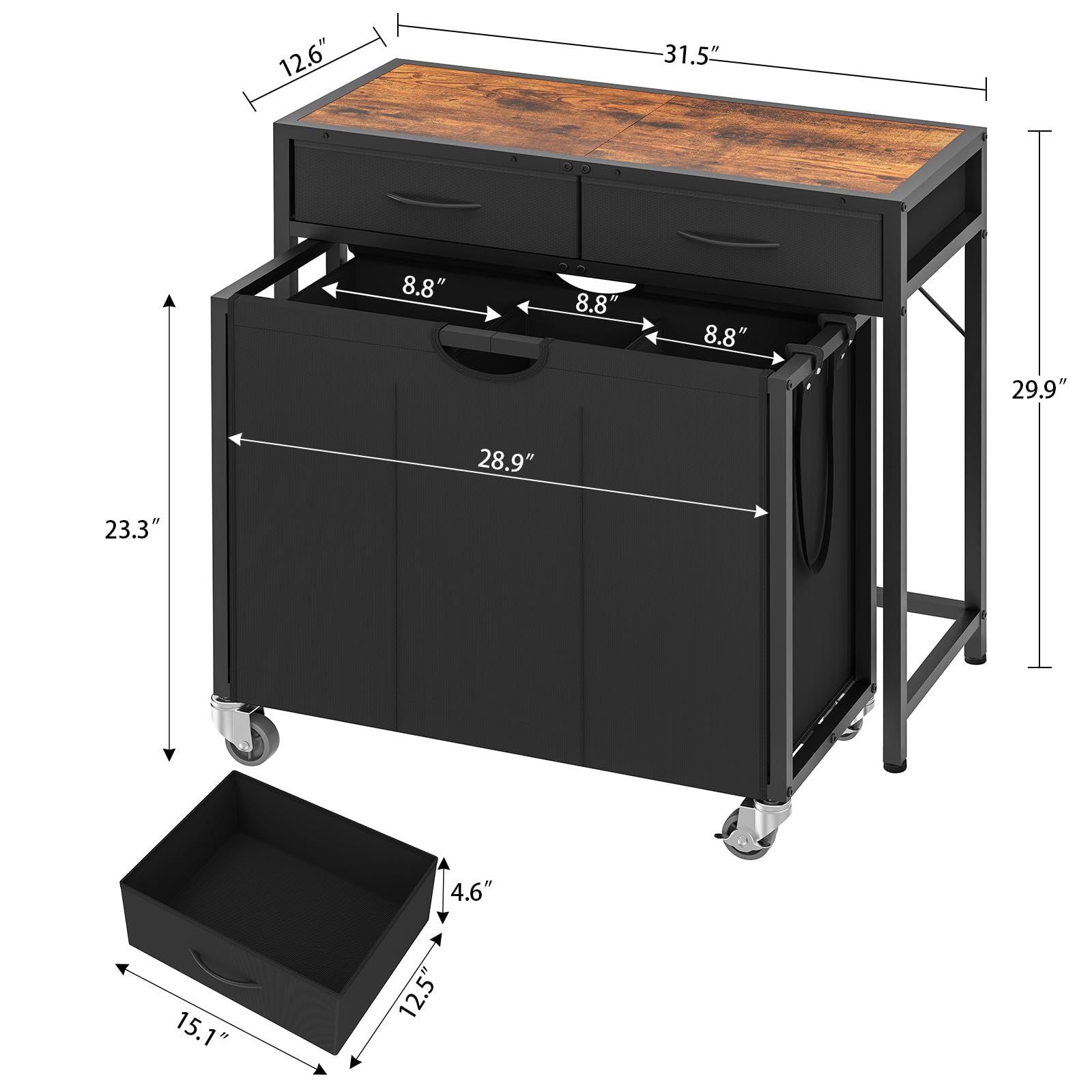 FGNTWP drawers styled with supplies for concealed storage and neatness