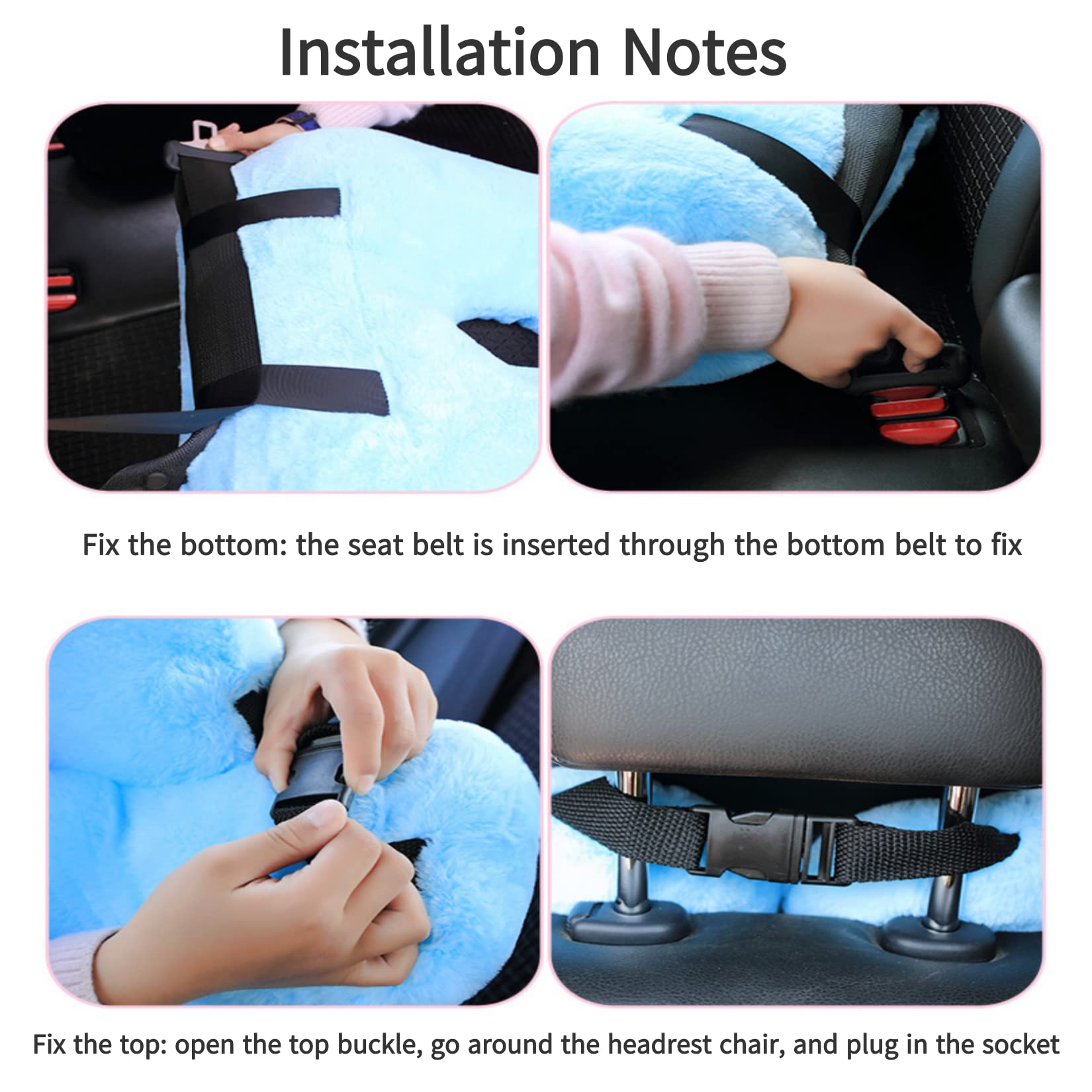 FHSGGP child in car using pillow showing safer, more comfortable sleep
