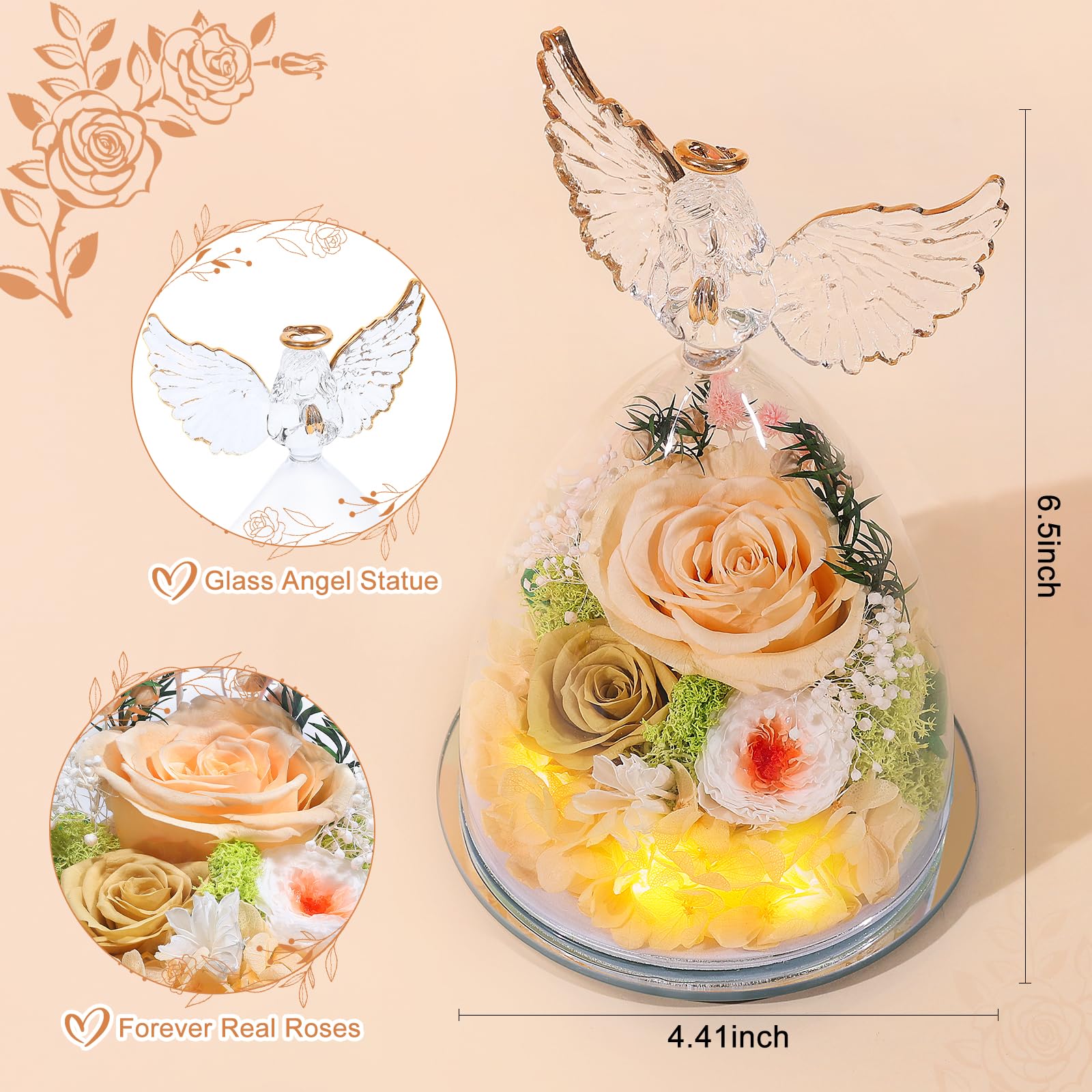 FIACO angel figurine detail highlighting craftsmanship and decorative charm benefit