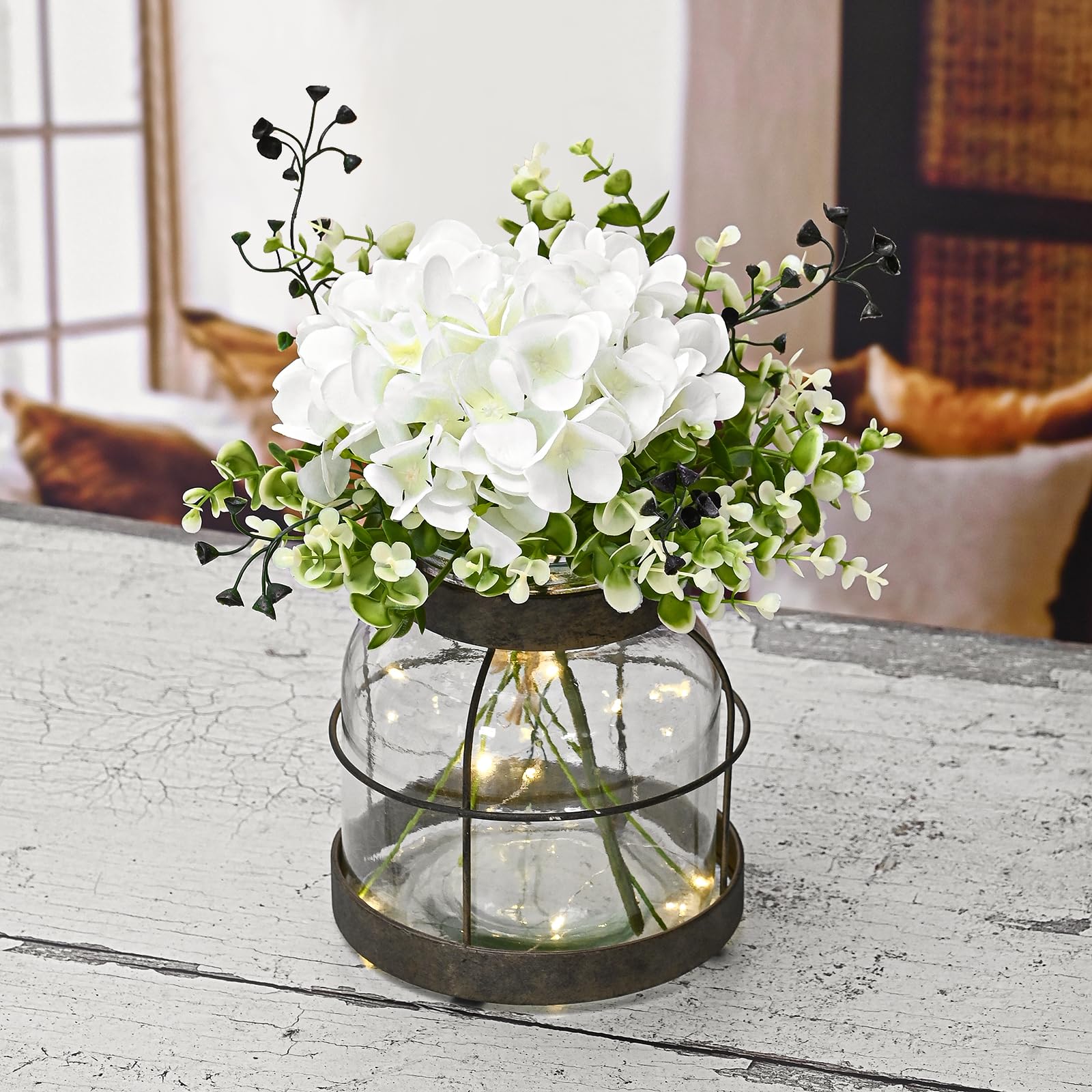 FIAHOSEY on dining table styled centerpiece adding farmhouse charm